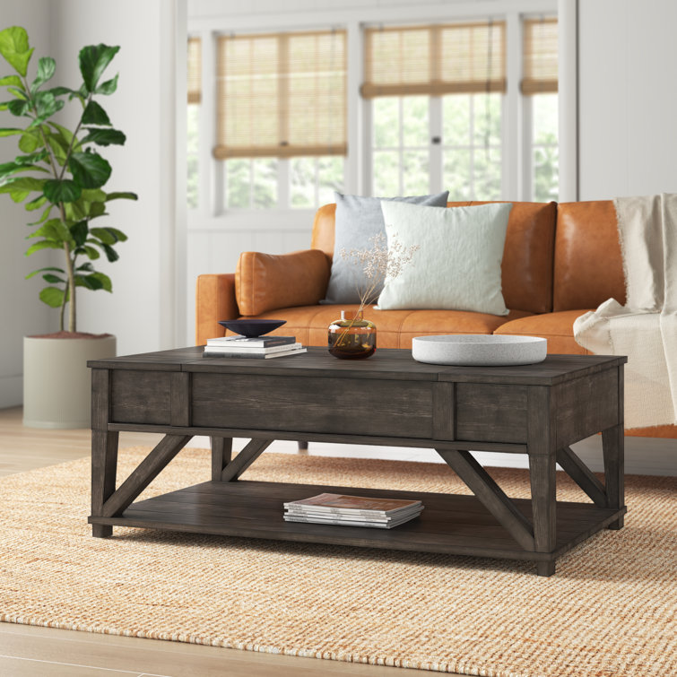 Sand & Stable Kylee Solid Wood Lift Top Coffee Table with Storage